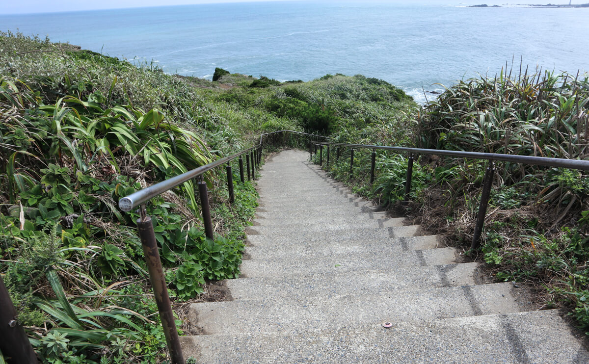 銚子ジオパーク 階段 海岸