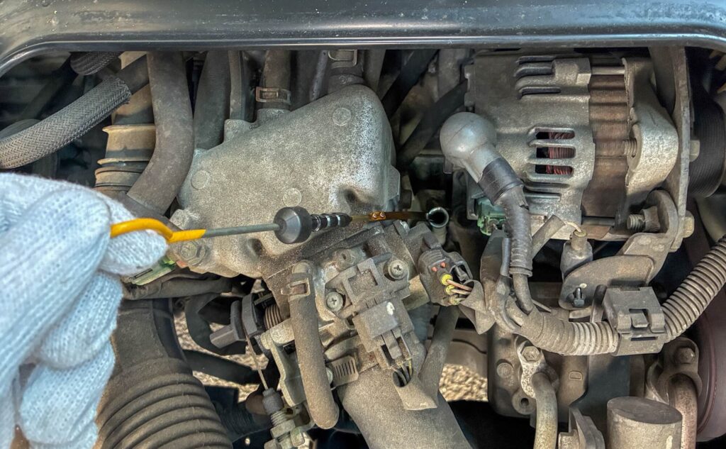 エブリィ オイルレベルゲージ オイル交換