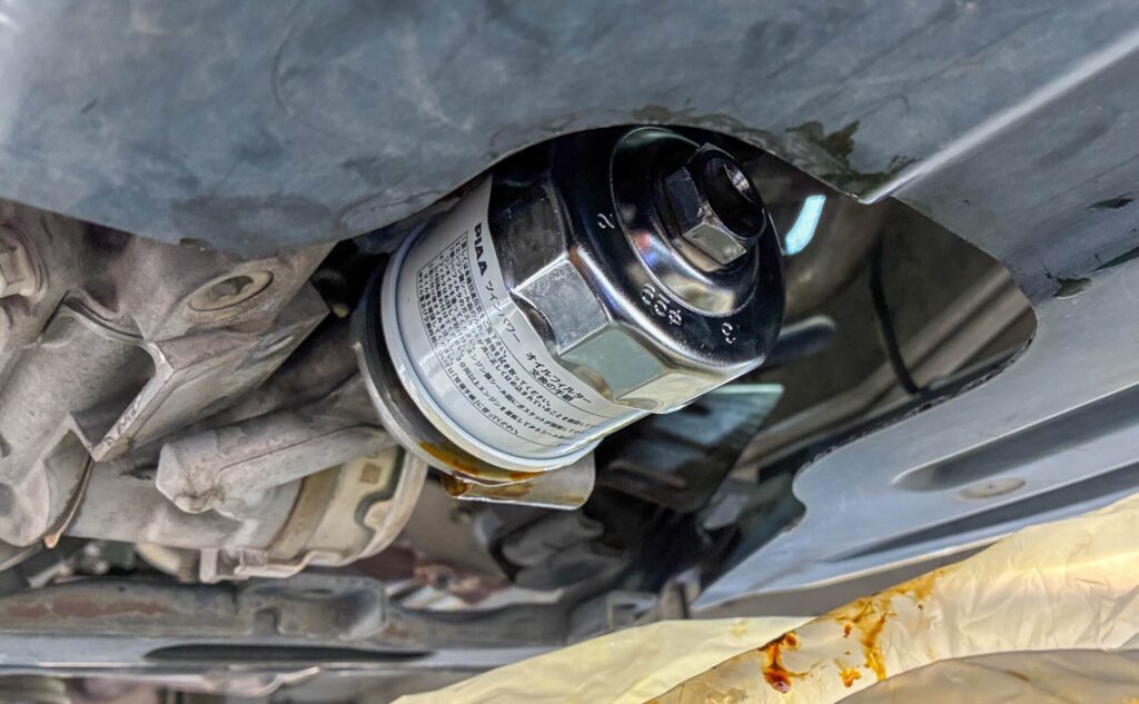 エブリィ オイル交換 新品取り付け